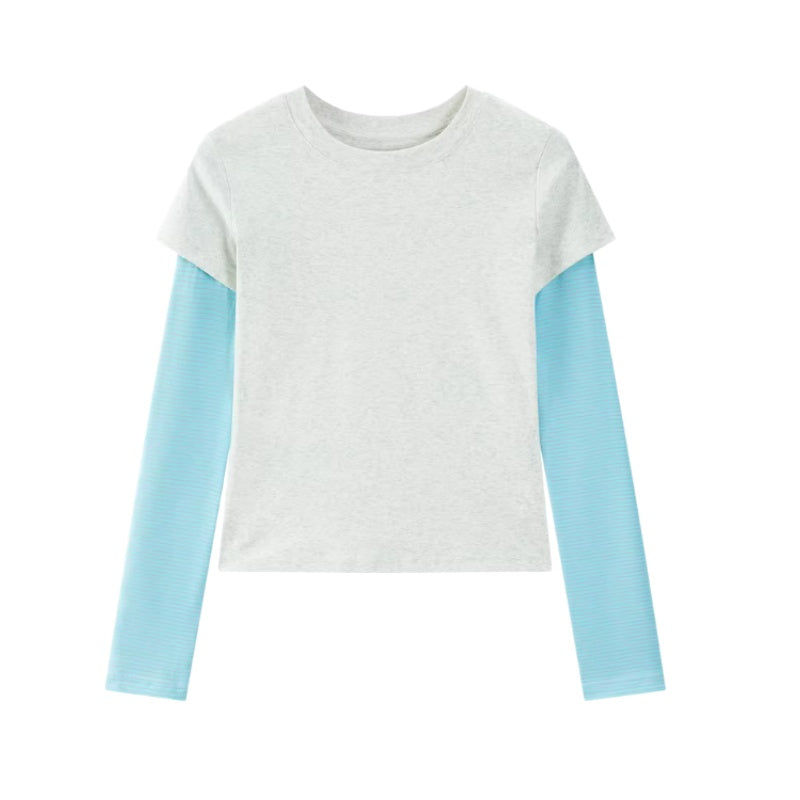 Striped Minimalist Cropped Long Sleeve