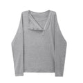 Grey Casual Graphic Long Sleeve