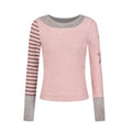 Faux-Fur Patch Slim-Fit Pink Long Sleeve